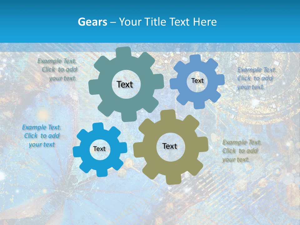 Blue Butterfly Background PowerPoint Template