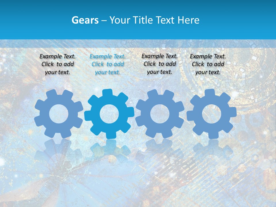 Blue Butterfly Background PowerPoint Template