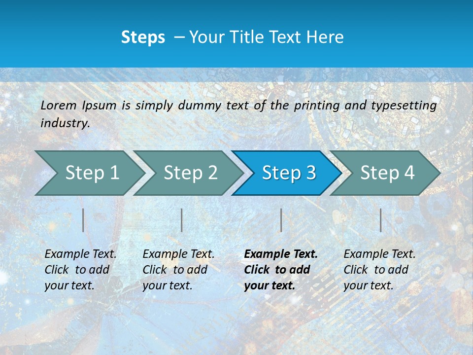 Blue Butterfly Background PowerPoint Template