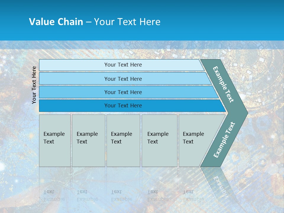 Blue Butterfly Background PowerPoint Template