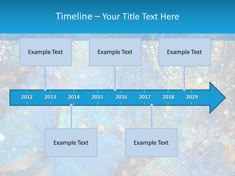 Blue Butterfly Background PowerPoint Template