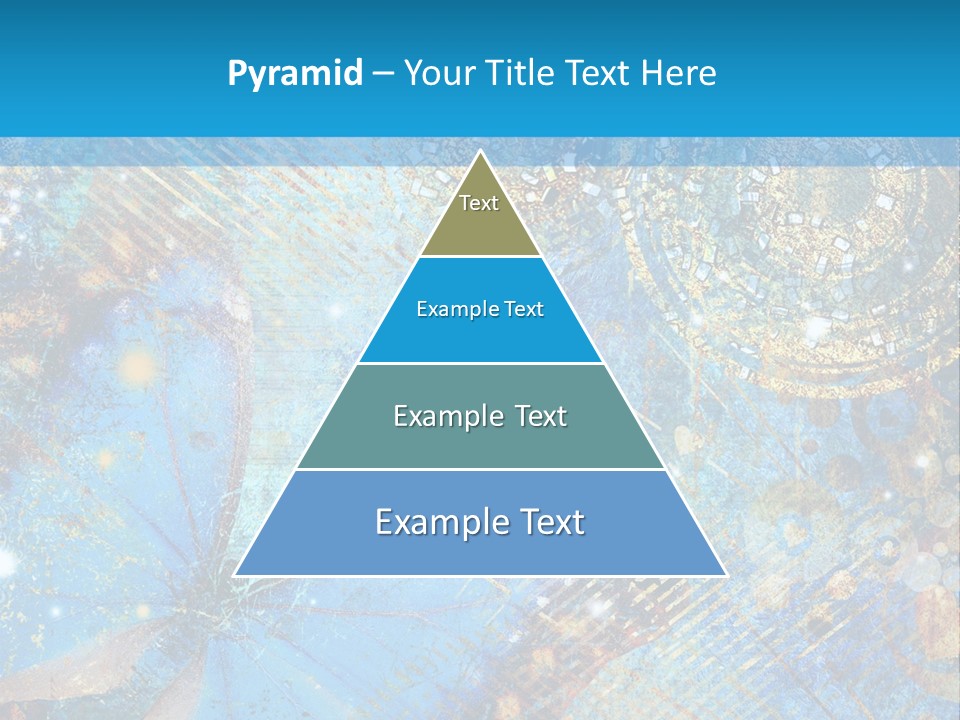 Blue Butterfly Background PowerPoint Template