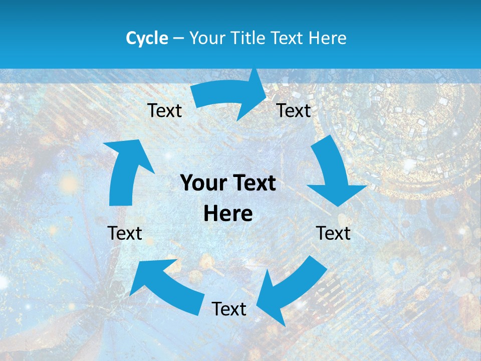 Blue Butterfly Background PowerPoint Template