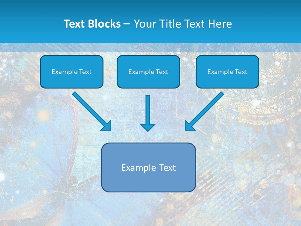 Blue Butterfly Background PowerPoint Template