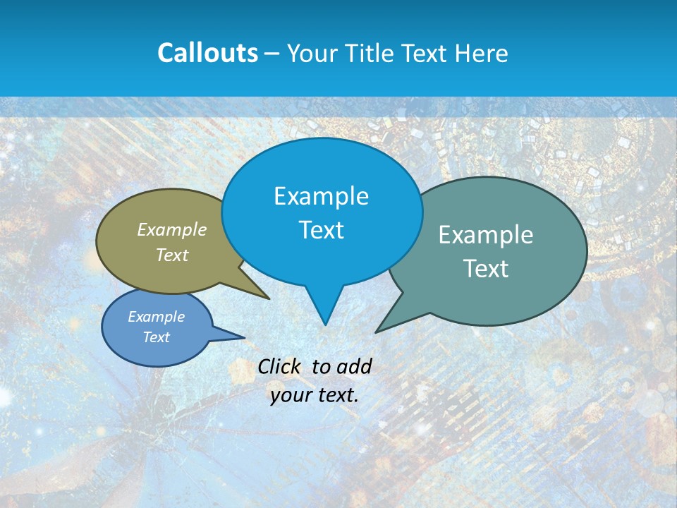 Blue Butterfly Background PowerPoint Template