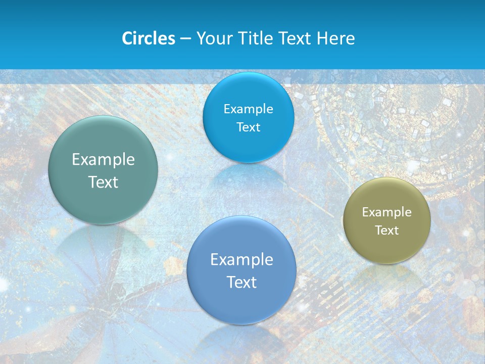 Blue Butterfly Background PowerPoint Template