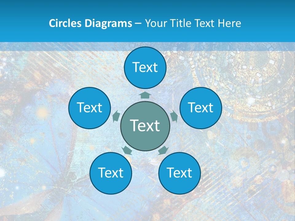 Blue Butterfly Background PowerPoint Template