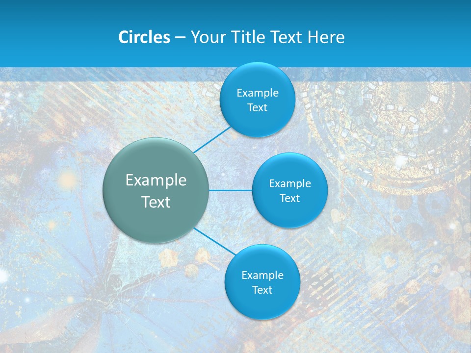 Blue Butterfly Background PowerPoint Template