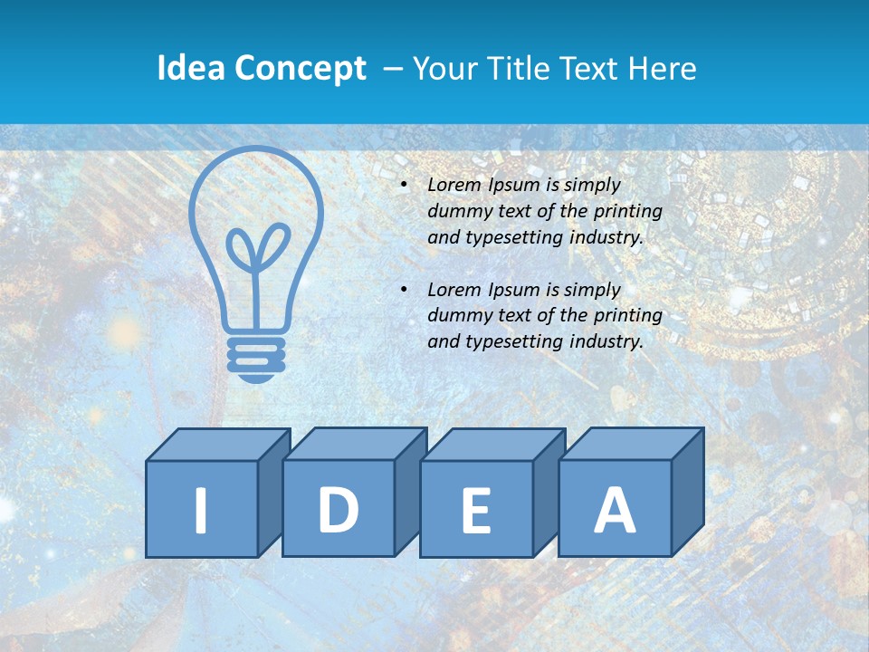 Blue Butterfly Background PowerPoint Template