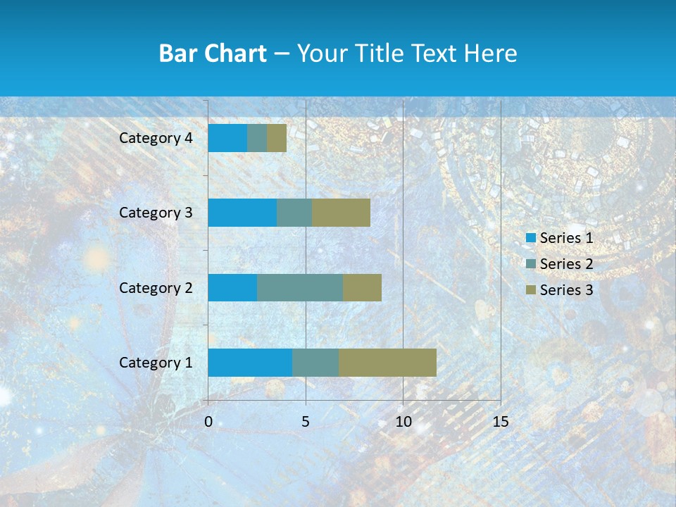 Blue Butterfly Background PowerPoint Template