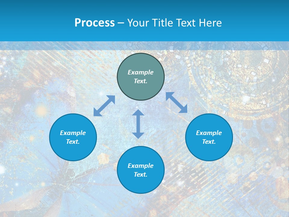 Blue Butterfly Background PowerPoint Template
