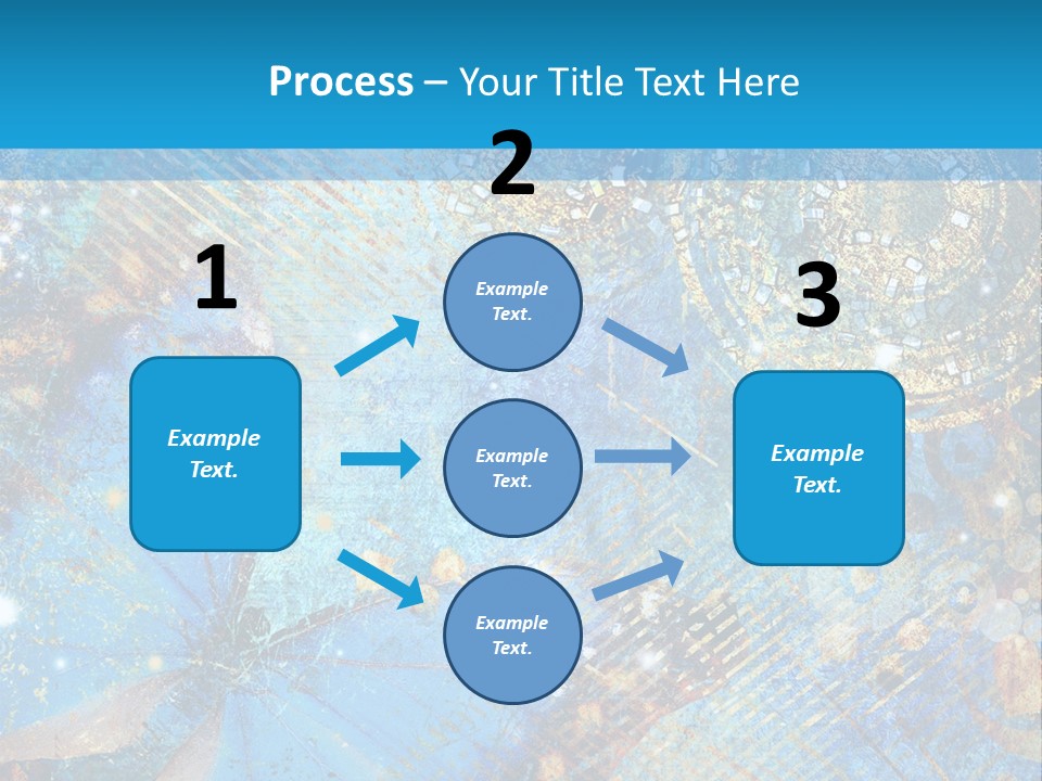 Blue Butterfly Background PowerPoint Template