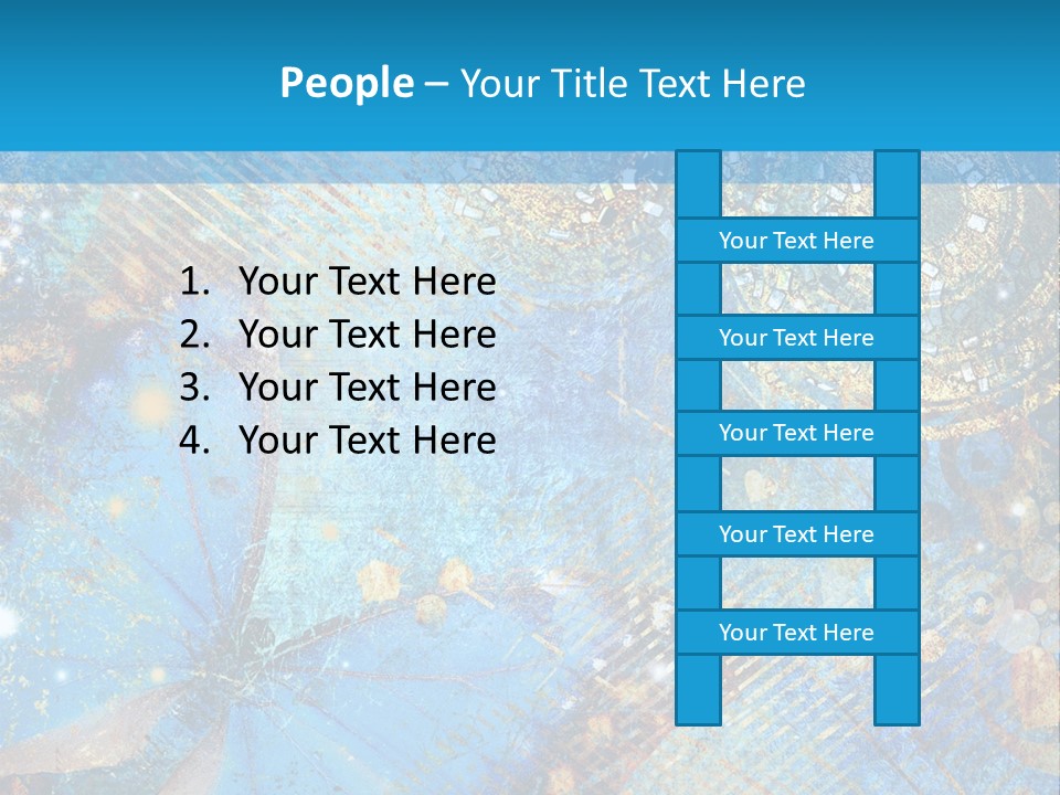 Blue Butterfly Background PowerPoint Template