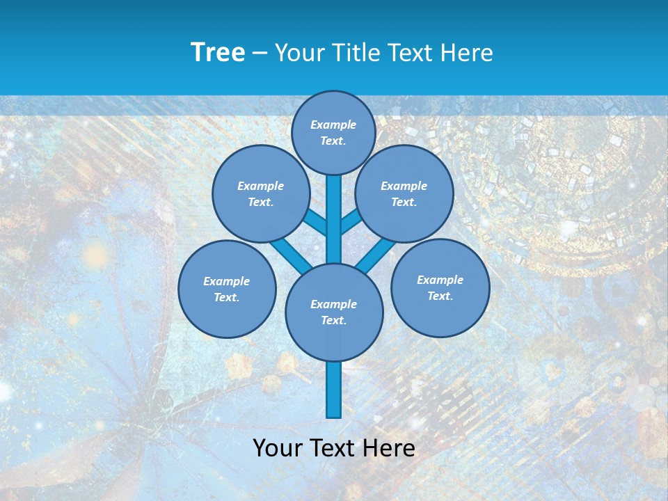 Blue Butterfly Background PowerPoint Template