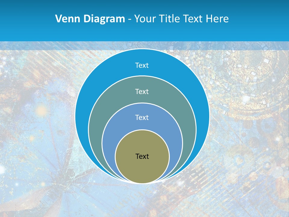 Blue Butterfly Background PowerPoint Template