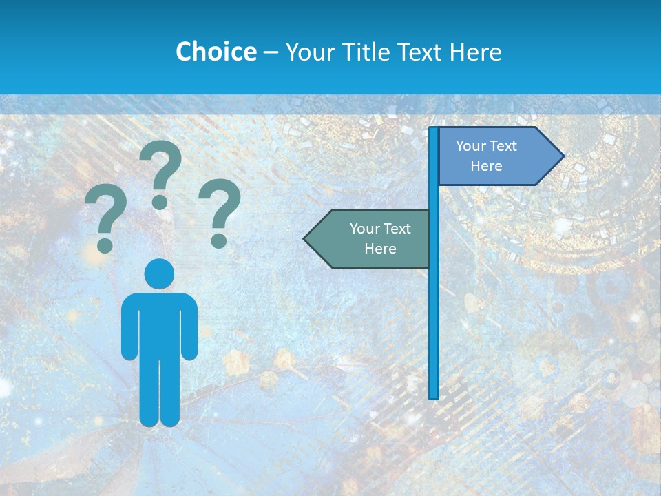 Blue Butterfly Background PowerPoint Template