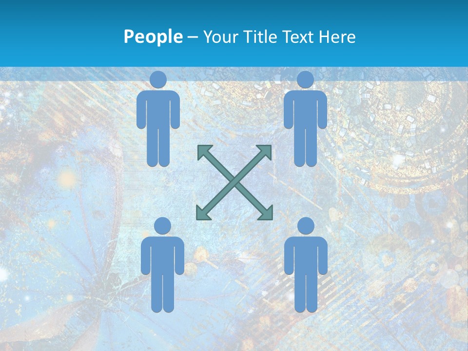 Blue Butterfly Background PowerPoint Template