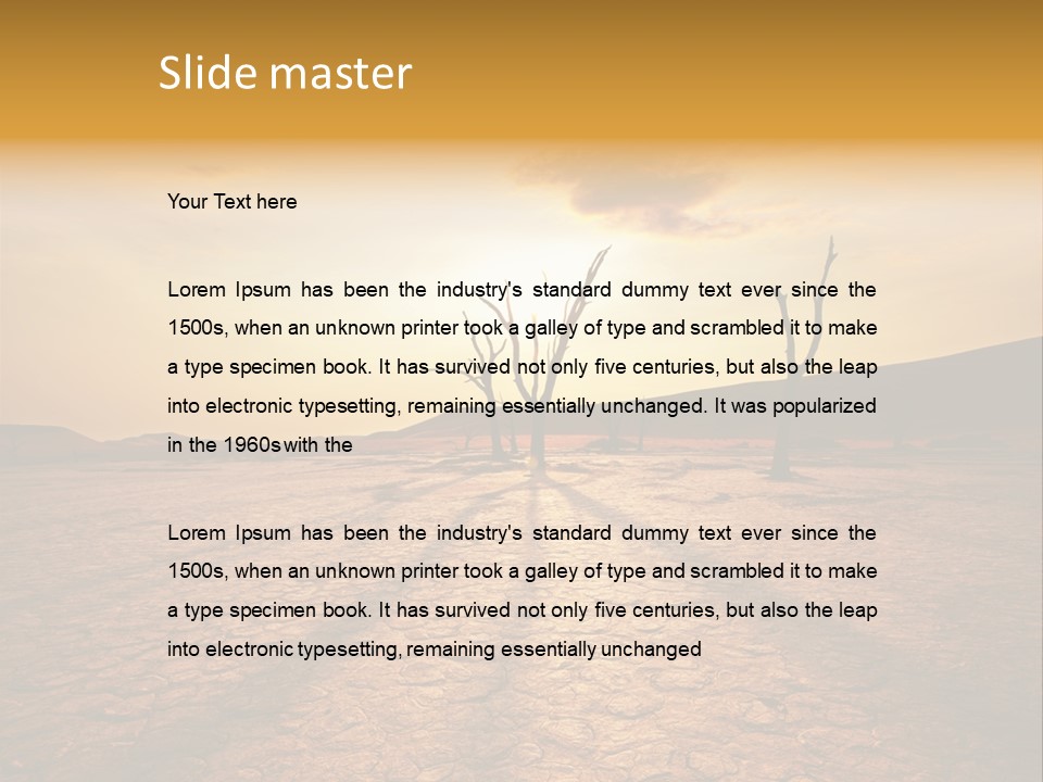 Dead Valley In Namibia PowerPoint Template