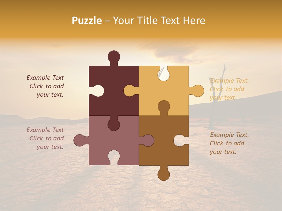 Dead Valley In Namibia PowerPoint Template