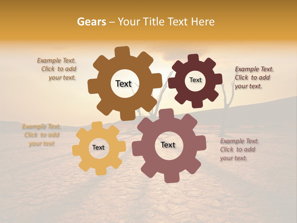 Dead Valley In Namibia PowerPoint Template