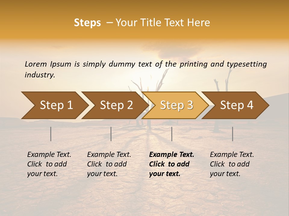 Dead Valley In Namibia PowerPoint Template
