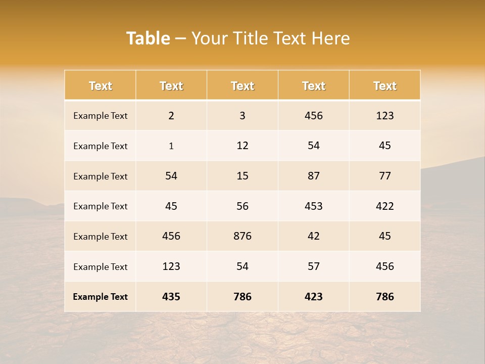 Dead Valley In Namibia PowerPoint Template