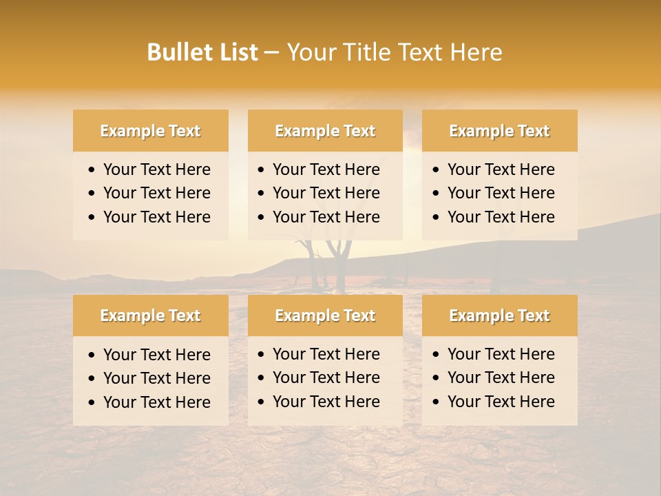 Dead Valley In Namibia PowerPoint Template