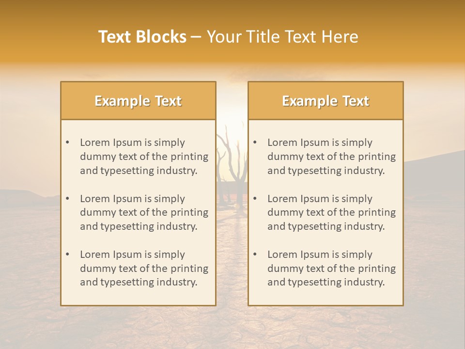 Dead Valley In Namibia PowerPoint Template