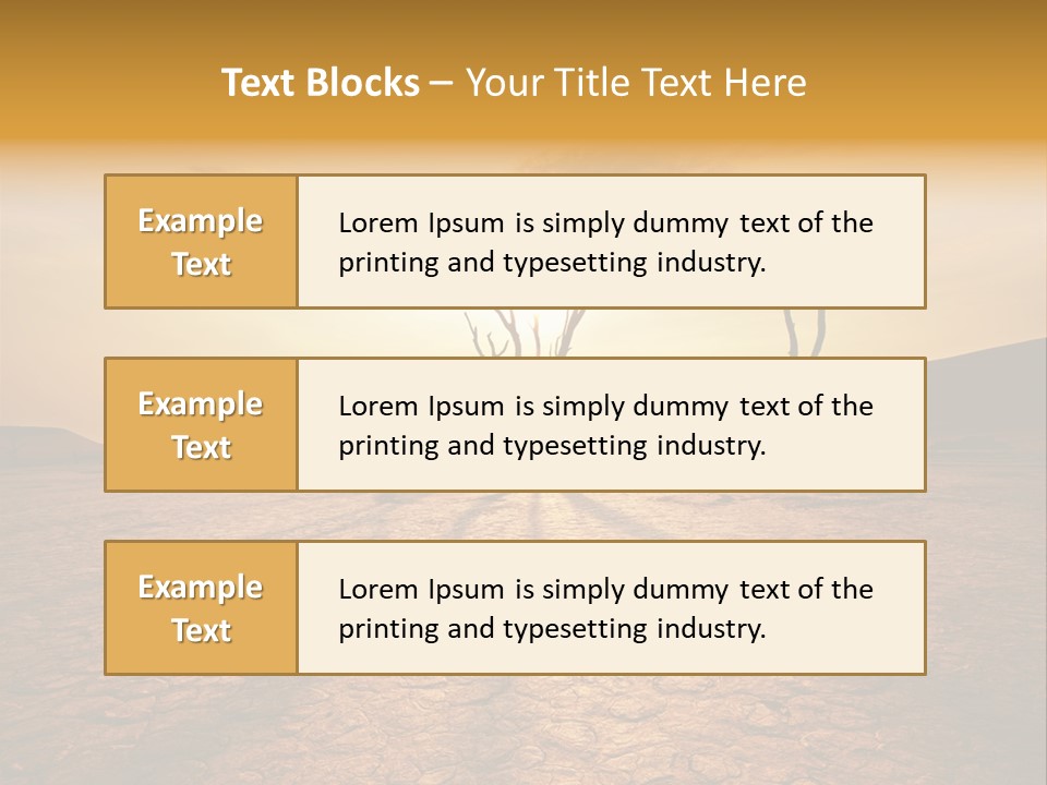 Dead Valley In Namibia PowerPoint Template