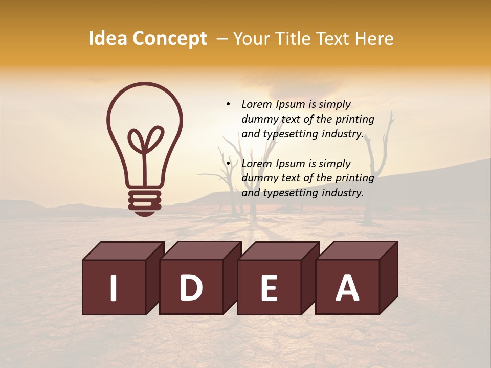 Dead Valley In Namibia PowerPoint Template