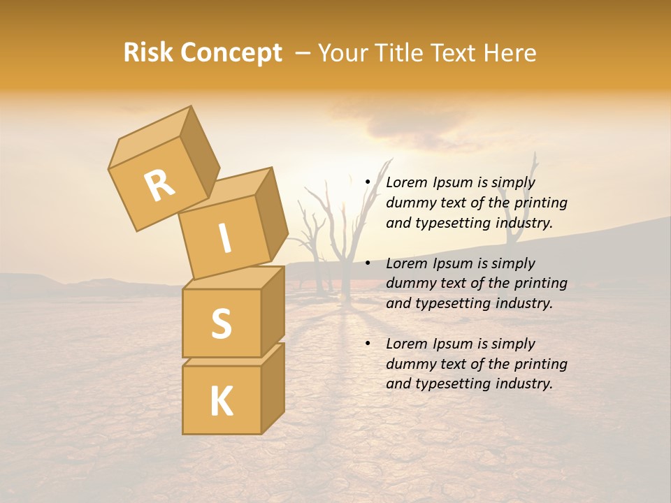 Dead Valley In Namibia PowerPoint Template