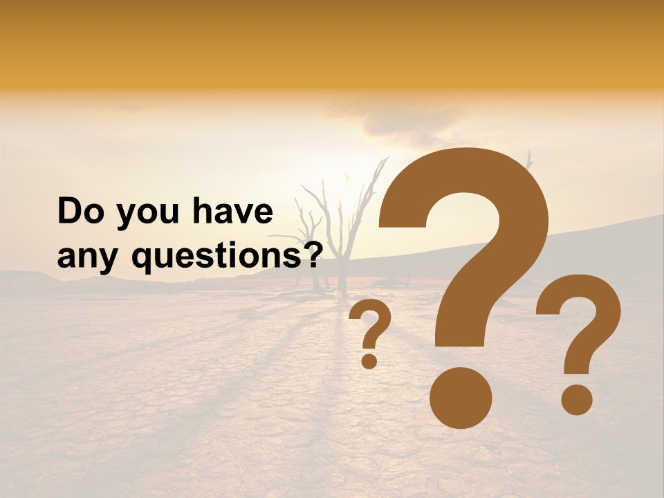 Dead Valley In Namibia PowerPoint Template