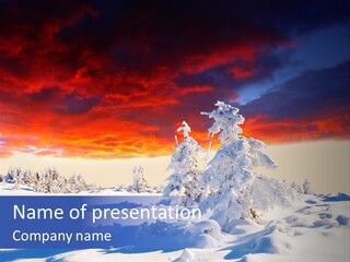 Beautiful Winter Sunsets PowerPoint Template