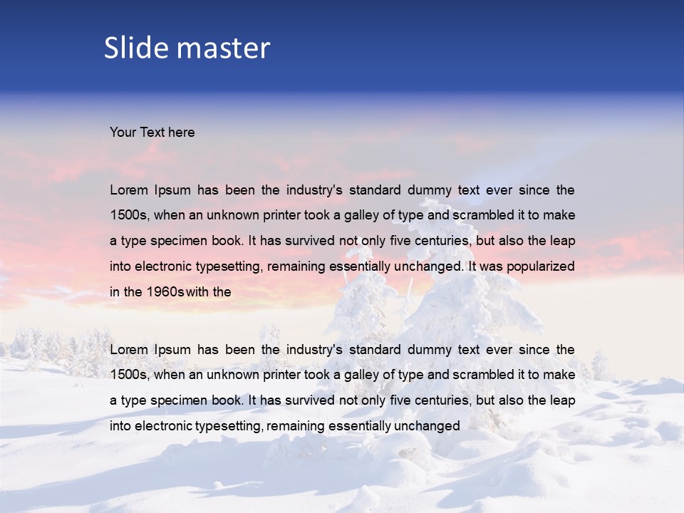 Beautiful Winter Sunsets PowerPoint Template