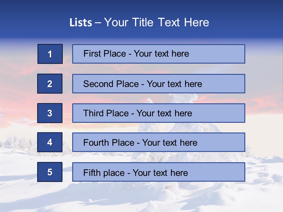 Beautiful Winter Sunsets PowerPoint Template