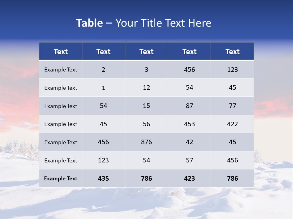 Beautiful Winter Sunsets PowerPoint Template