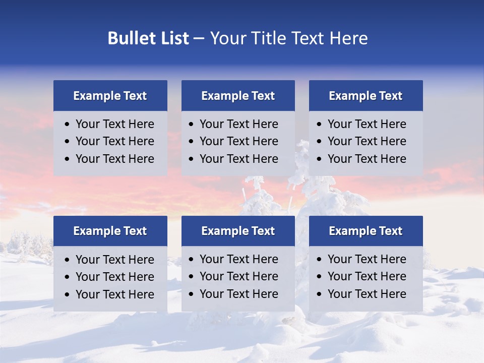 Beautiful Winter Sunsets PowerPoint Template