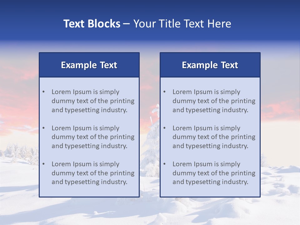 Beautiful Winter Sunsets PowerPoint Template