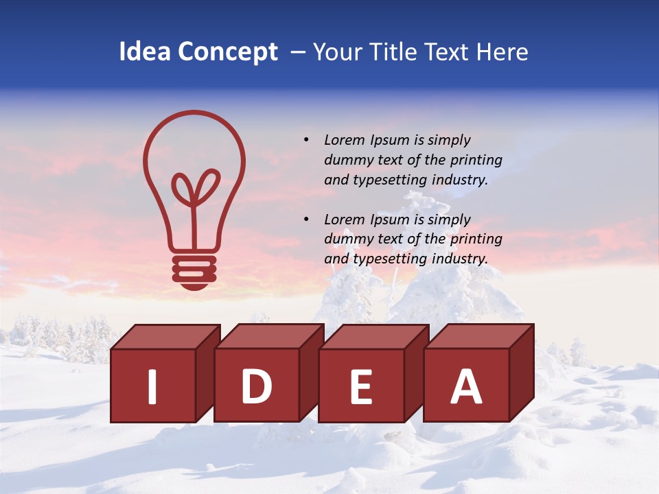 Beautiful Winter Sunsets PowerPoint Template