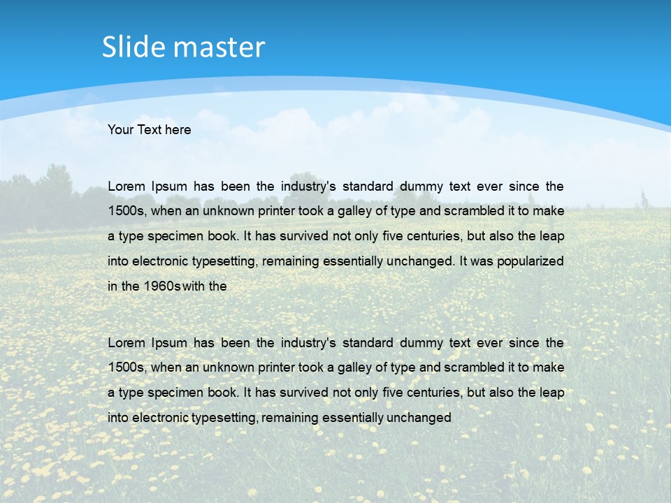 Pasture Weather Spring PowerPoint Template