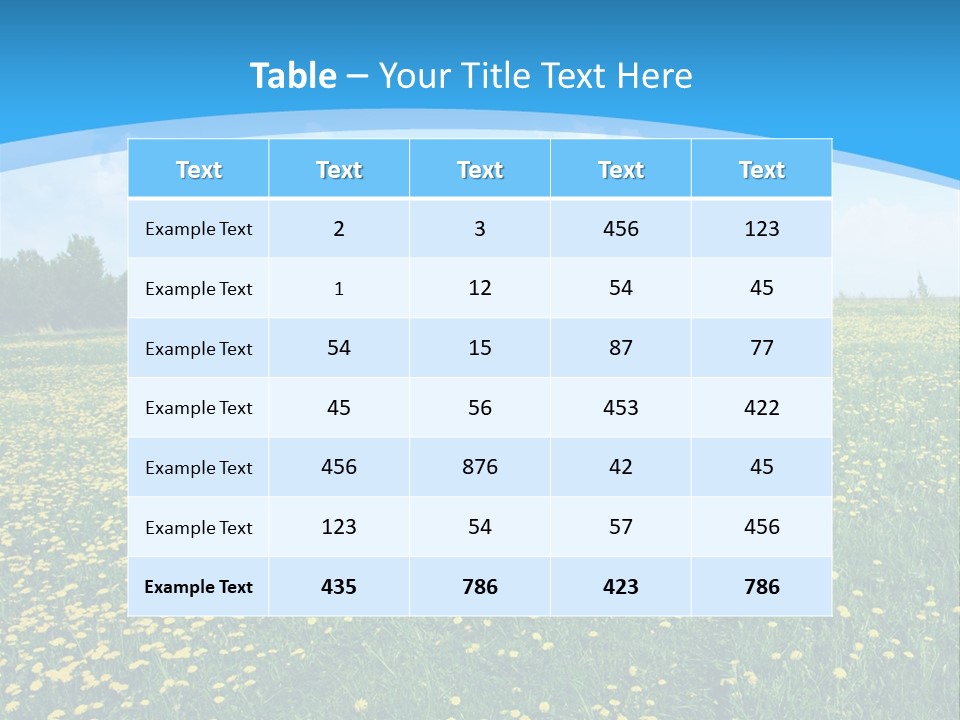 Pasture Weather Spring PowerPoint Template