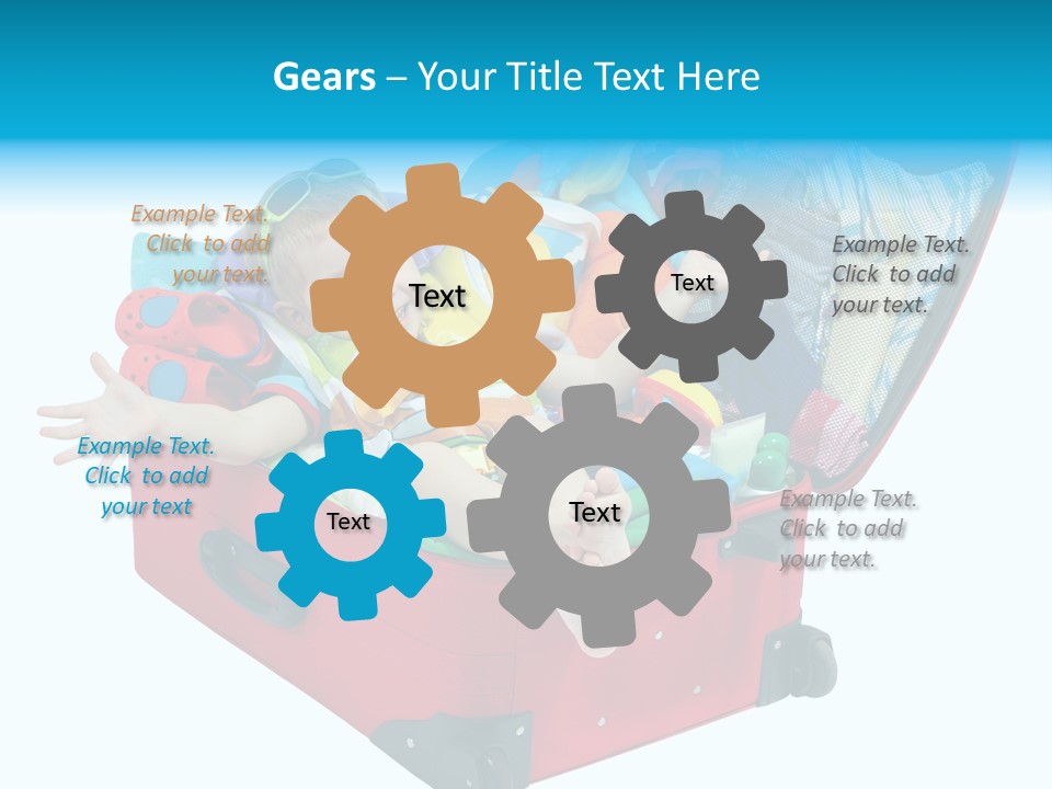 Packing Suitcase Clipart PowerPoint Template