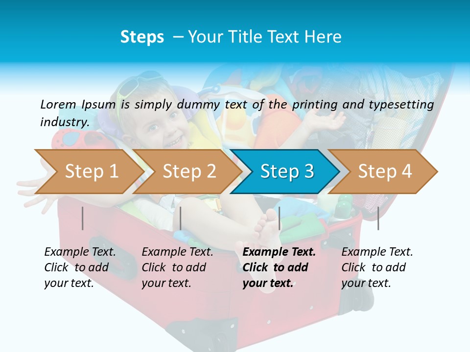 Packing Suitcase Clipart PowerPoint Template