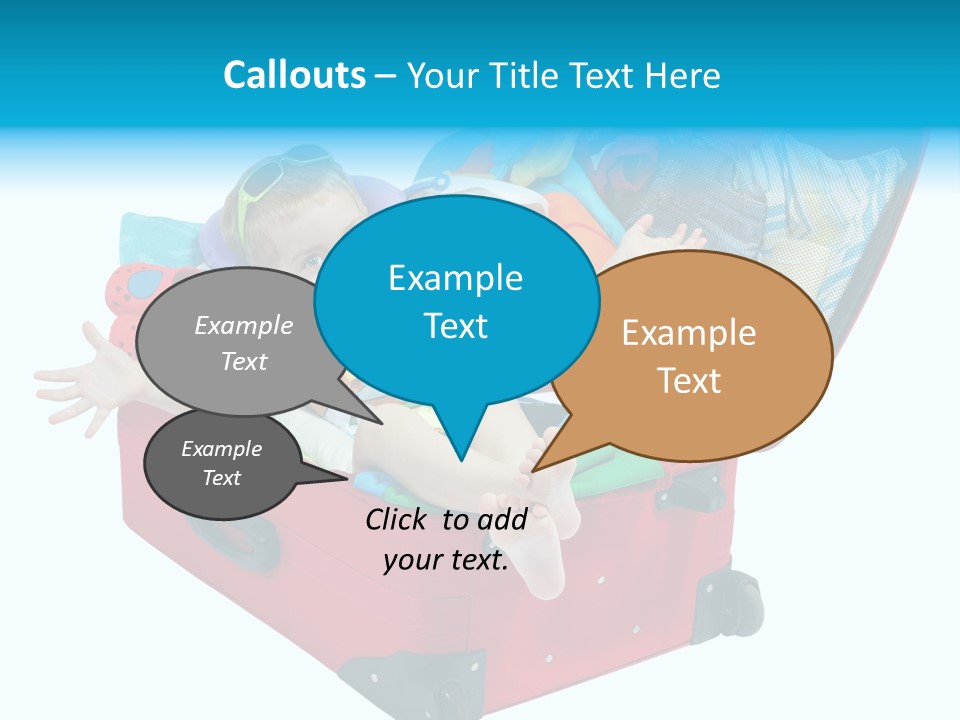 Packing Suitcase Clipart PowerPoint Template