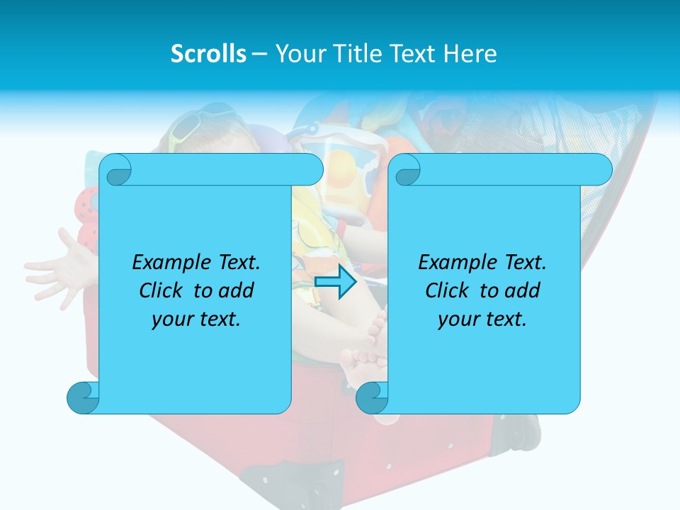 Packing Suitcase Clipart PowerPoint Template