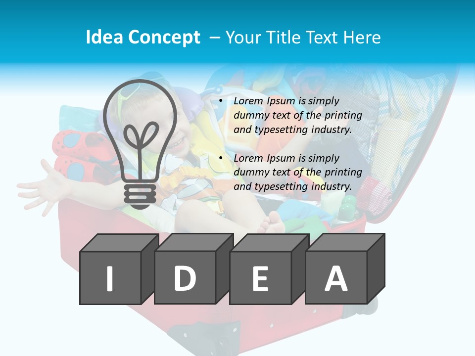 Packing Suitcase Clipart PowerPoint Template