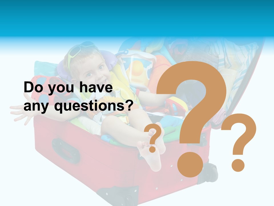 Packing Suitcase Clipart PowerPoint Template