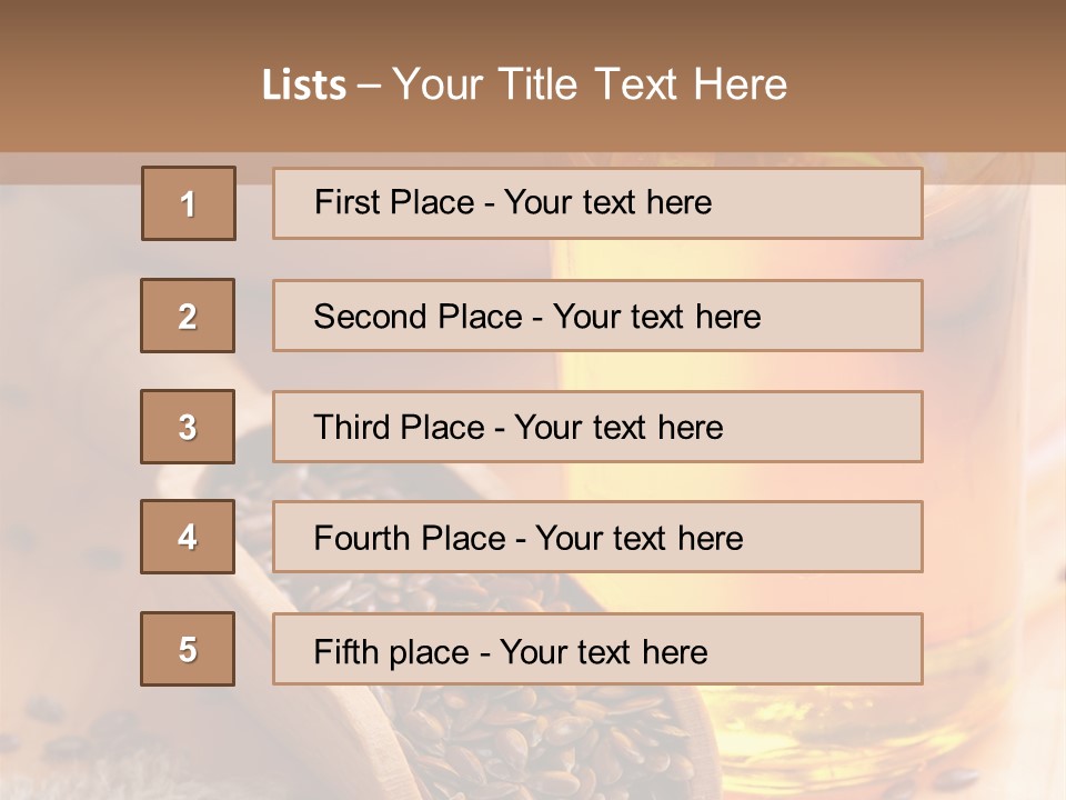 Flaxseed Oil PowerPoint Template
