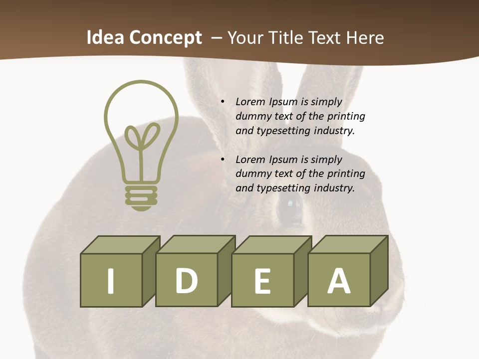 Whiskers Playful Brown PowerPoint Template