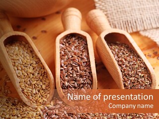 Flax Seeds PowerPoint Template